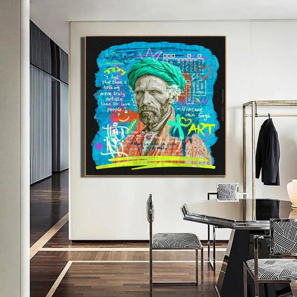 Tableau art mural contemporain Van Gogh Maroc