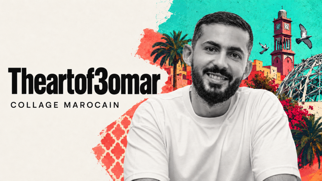 Warm Moroccan collage portrait 1